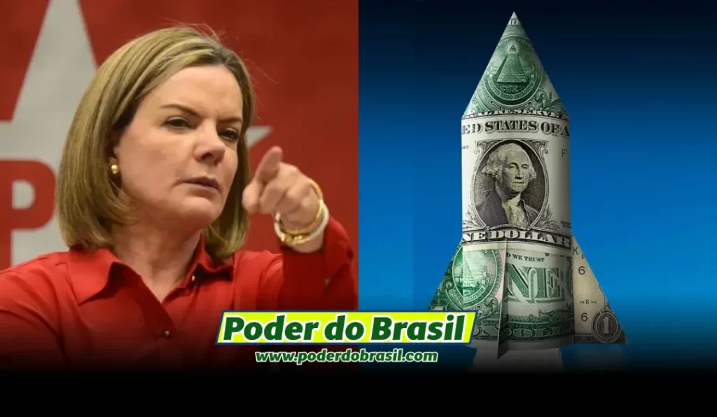 Dólar atinge R$ 5,81 com posse de Gleisi, expectativa de inflação nos EUA.